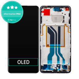 Realme GT 2 5G RMX3310 RMX3312 - LCD Kijelző + Érintőüveg + Keret (Steel Black) OLED