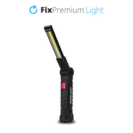 FixPremium - LED kemping zsebzseblámpa, fekete