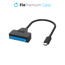 FixPremium - Kábel - USB-C / SATA 2.5", fekete