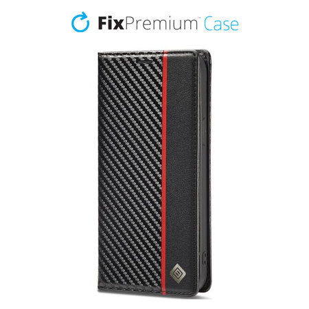 FixPremium - Tok Carbon Wallet - Xiaomi Redmi Note 11 Pro, fekete