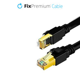 FixPremium - Hálózati kábel - RJ45 / RJ45 (2m), fekete