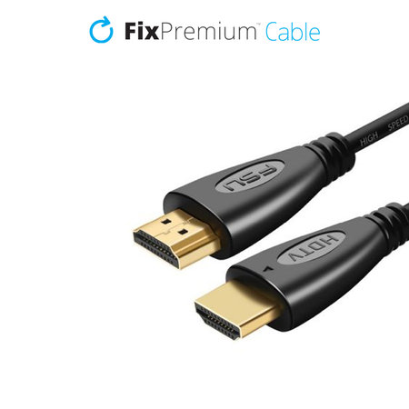 FixPremium - HDMI / HDMI Kábel, HDMI 2.0 (1m), fekete