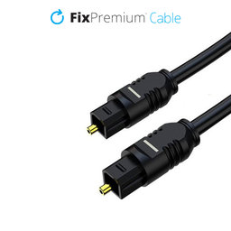 FixPremium - Audio Optikai kábel (2m), fekete