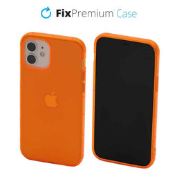 FixPremium - Tok Clear - iPhone 12 és 12 Pro, narancs