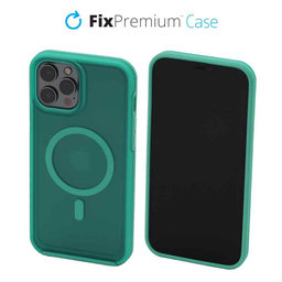 FixPremium - Tok Clear a MagSafe-el - iPhone 12 Pro Max, mint blue