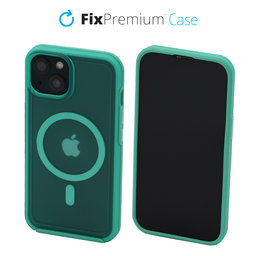 FixPremium - Tok Clear a MagSafe-el - iPhone 13, mint blue