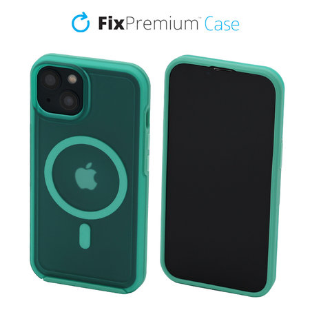 FixPremium - Tok Clear a MagSafe-el - iPhone 13, mint blue