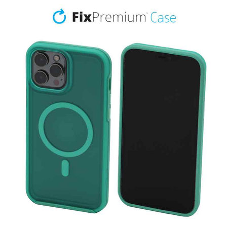 FixPremium - Tok Clear a MagSafe-el - iPhone 13 Pro Max, mint blue