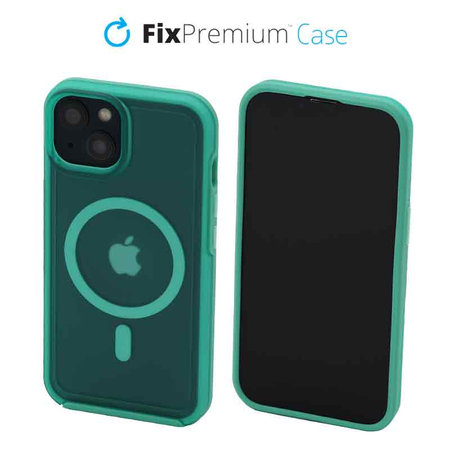 FixPremium - Tok Clear a MagSafe-el - iPhone 14, mint blue