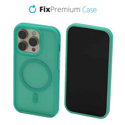 FixPremium - Tok Clear a MagSafe-el - iPhone 14 Pro, mint blue