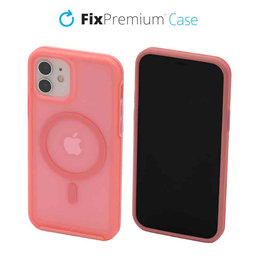 FixPremium - Tok Clear a MagSafe-el - iPhone 12 és 12 Pro, peach pink