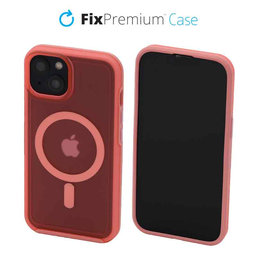 FixPremium - Tok Clear a MagSafe-el - iPhone 13, peach pink