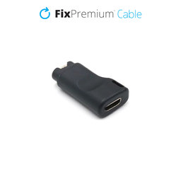 FixPremium - Micro-USB és Garmin csatlakozó reduktor órá-hoz, Fekete