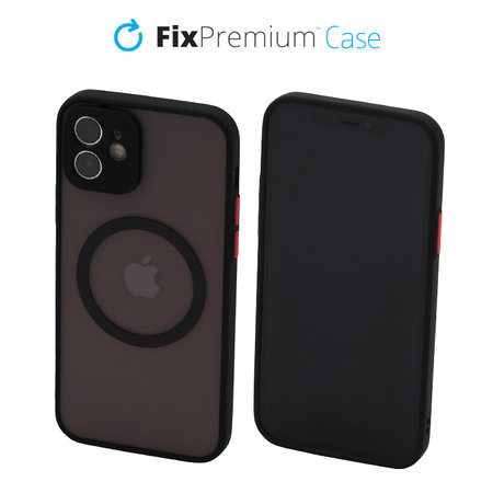 FixPremium - Tok Matte a MagSafe-el - iPhone 12, fekete