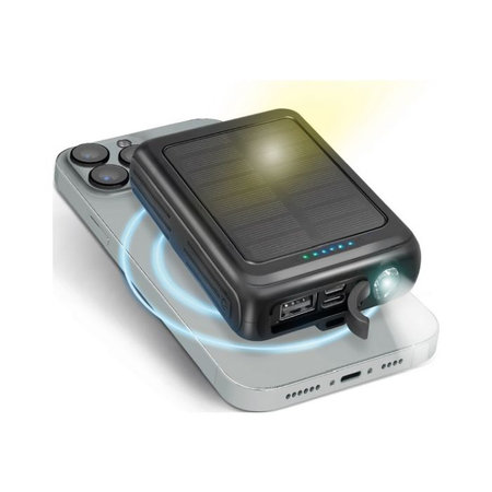 SBS - MagSafe PowerBank Solar 5000 mAh, fekete