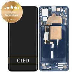 Motorola Edge 30 Fusion - LCD Kijelző + Érintőüveg + Keret (Neptune Blue) - 5D68C21190 Genuine Service Pack