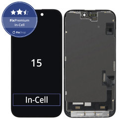 Apple iPhone 15 - LCD Kijelző + Érintőüveg + Keret In-Cell FixPremium