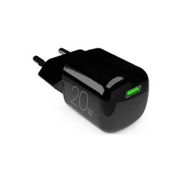 PURO - Töltőadapter MiniPro USB-C, GaN, 20W, fekete