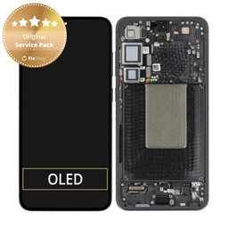 Samsung Galaxy S24 Plus S926B - LCD Kijelző + Érintőüveg + Keret (Onyx Black) - GH82-33410A Genuine Service Pack