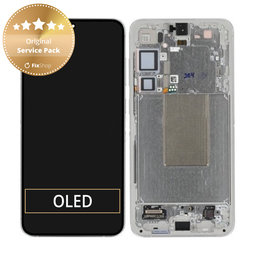 Samsung Galaxy S24 Plus S926B - LCD Kijelző + Érintőüveg + Keret (Marble Grey) - GH82-33410B Genuine Service Pack