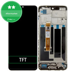 Realme C53 RMX3760 - LCD Kijelző + Érintőüveg + Keret (Mighty Black) TFT