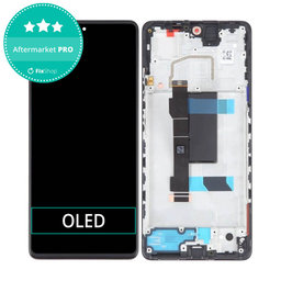 Xiaomi Poco X5 Pro 22101320G 22101320I - LCD Kijelző + Érintőüveg + Keret (Astral Black) OLED