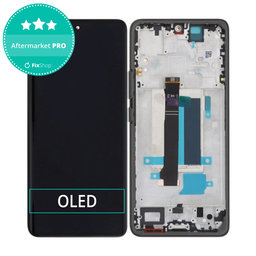 Xiaomi Redmi Note 13 Pro+ 23090RA98C - LCD Kijelző + Érintőüveg + Keret (Fushion Black) OLED