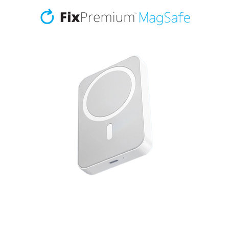 FixPremium - MagSafe PowerBank Állvánnyal 5000mAh, fehér