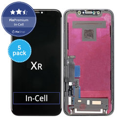 Apple iPhone XR - LCD Kijelző + Érintőüveg + Keret In-Cell FixPremium (5db)