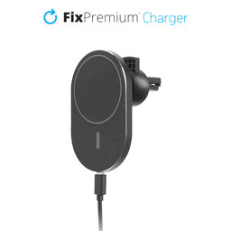 FixPremium - Autótöltő MagSafe-rel V2, fekete