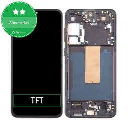 Samsung Galaxy S23 Plus S916B - LCD Kijelző + Érintőüveg + Keret (Phantom Black) TFT