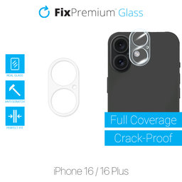 FixPremium Glass - Edzett üveg és hátsó kamera - iPhone 16 és 16 Plus