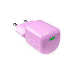 PURO - Töltőadapter MiniPro USB-C, GaN, 20W, coraltastic