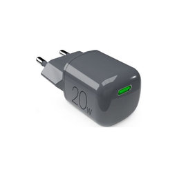 PURO - Töltőadapter MiniPro USB-C, GaN, 20W, black oyster