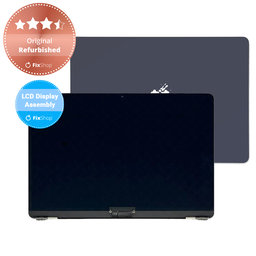 Apple MacBook Air 13" M3 A3113 (2024) - LCD Kijelző + Előlapi Üveg + Fedőlap (Midnight) Original Refurbished