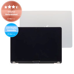 Apple MacBook Air 13" M3 A3113 (2024) - LCD Kijelző + Előlapi Üveg + Fedőlap (Silver) Original Refurbished