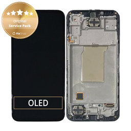 Samsung Galaxy M35 M356B - LCD Kijelző + Érintőüveg + Keret (Black) - GH82-35001A Genuine Service Pack