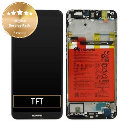 Huawei P Smart FIG-L31 - LCD Kijelző + Érintőüveg + Keret + Akkumulátor (Black) - 02351SVJ, 02351SVD, 02351SVK Genuine Service Pack