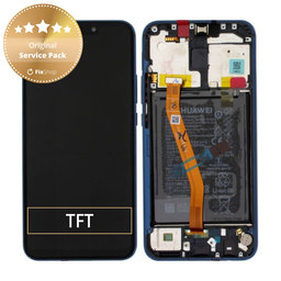 Huawei Mate 20 Lite - LCD Kijelző + Érintőüveg + Keret + Akkumulátor (Sapphire Blue) - 02352DKM, 02352GTT Genuine Service Pack