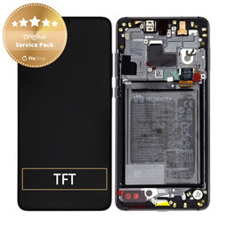 Huawei Mate 20 - LCD Kijelző + Érintőüveg + Keret + Akkumulátor (Black) - 02352ETG Genuine Service Pack