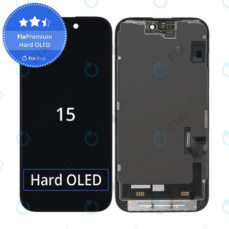 Apple iPhone 15 - LCD Kijelző + Érintőüveg + Keret FixPremium Hard