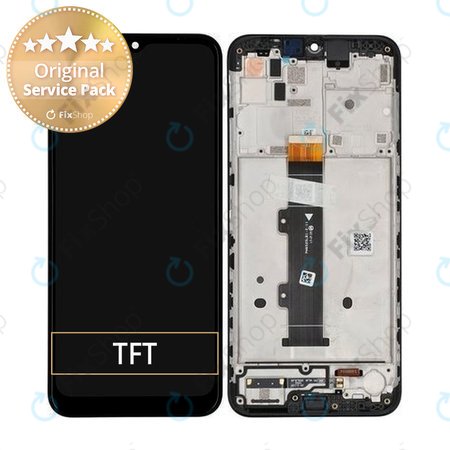 Motorola Moto G20 XT2128 - LCD Kijelző + Érintőüveg + Keret (Breeze Blue) - 5D68C18521 Genuine Service Pack