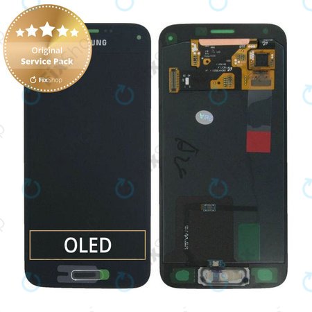 Samsung Galaxy S5 Mini G800F - LCD Kijelző + Érintőüveg (Charcoal Black) - GH97-16147A Genuine Service Pack