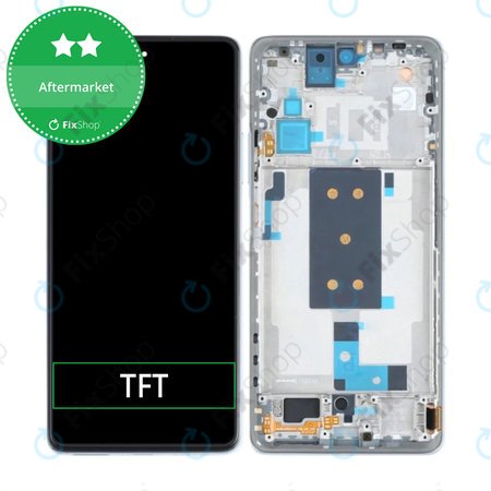 Xiaomi 11T, 11T Pro - LCD Kijelző + Érintőüveg + Keret (Moonlight White) TFT