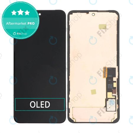 Google Pixel 8 GKWS6, G9BQD - LCD Kijelző + Érintőüveg + Keret (Black) OLED