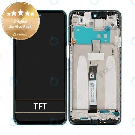 Xiaomi Redmi Note 9 Pro - LCD Kijelző + Érintőüveg + Keret (Tropical Green) - 560004J6B200 Genuine Service Pack