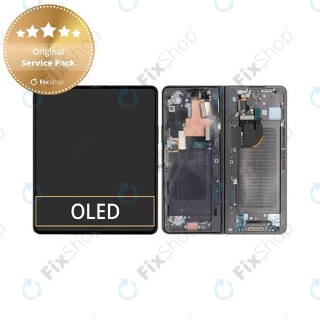 Samsung Galaxy Z Fold 5 F946B - LCD Kijelző + Érintőüveg + Keret (Gray) - GH82-31842D Genuine Service Pack