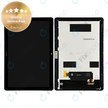 Huawei MediaPad T5 10.1 - LCD Kijelző + Érintőüveg + Keret (Black) - 02352DPC, 02352DPT Genuine Service Pack