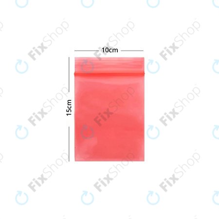 ESD Antisztatikus Cipzáras Táska (Red) - 10x15cm 100db