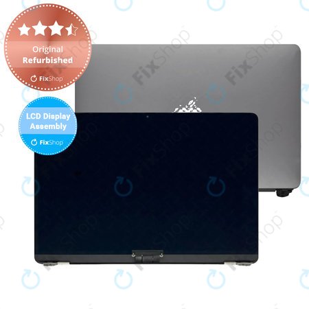 Apple MacBook Air 13" M2 A2681 (2022) - LCD Kijelző + Előlapi Üveg + Fedőlap (Space Gray) Original Refurbished